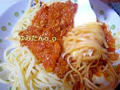 子供でもできる☆ミートソーススパゲティー